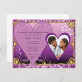 De Sjabloon van de Uitnodiging van het huwelijk ne (Voorkant / Achterkant)