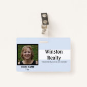 De SJABLOON van het bedrijfsBadge met identiteitsk Badge (Voorkant met clip)