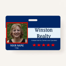 De SJABLOON van het bedrijfsBadge met identiteitsk