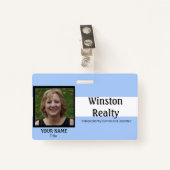 De SJABLOON van het bedrijfsBadge met identiteitsk Badge (Voorkant met clip)