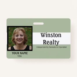 De SJABLOON van het bedrijfsBadge met identiteitsk Badge