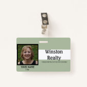 De SJABLOON van het bedrijfsBadge met identiteitsk Badge (Voorkant met clip)