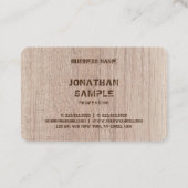 De Sjabloon van het hout van de plank ziet Verstoo Visitekaartje (Achterkant)