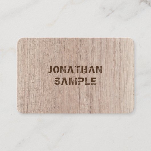 De Sjabloon van het hout van de plank ziet Verstoo Visitekaartje (Voorkant)