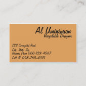 De Sjabloon van het Kunstwerk van de Rand van het  Visitekaartje (Achterkant)