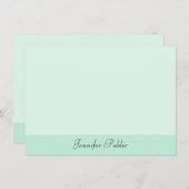 De Sjabloon van het Manuscript van de Mint Groene  (Voorkant / Achterkant)