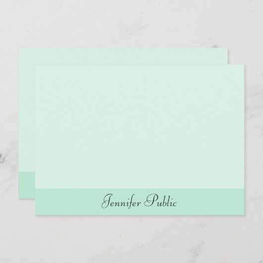 De Sjabloon van het Manuscript van de Mint Groene (Voorkant / Achterkant)