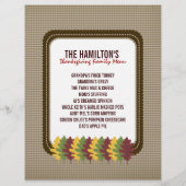 De Sjabloon van het Menu van de Thanksgiving van d (Voorkant)