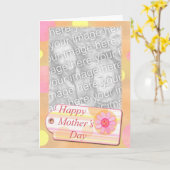 De Sjabloon van het moederdag (Gele Bloem)