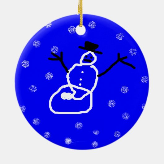 De Sjabloon van het Ornament van de Sneeuwman van (Achterkant)