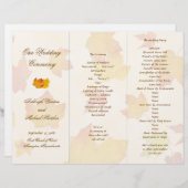 De Sjabloon van het Tri-voudig Wedding Programma v (Voorkant / Achterkant)