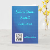 De Sjabloon van het wenskaart zwemt de Gebeurtenis (Gele Bloem)