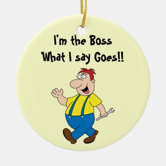 De Sjabloon voor versiering in de Ronde van Boss Keramisch Ornament (Voorkant)