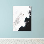 De sjiitische vulkaan in Kamchatka Krai, Rusland Canvas Afdruk (Insitu (Houten vloer))