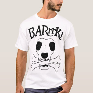 De skeletanatomie van een piratenhond t-shirt