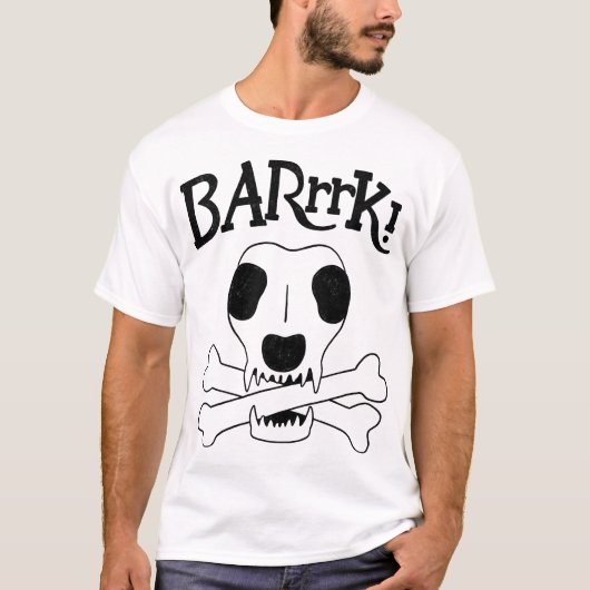 De skeletanatomie van een piratenhond t-shirt (Voorkant)
