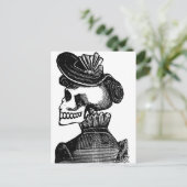 De Skeleton Lady. Circa begin jaren 1900 Mexico Briefkaart (Staand voorkant)