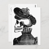 De Skeleton Lady. Circa begin jaren 1900 Mexico Briefkaart (Voorkant / Achterkant)