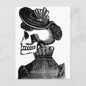 De Skeleton Lady. Circa begin jaren 1900 Mexico Briefkaart (Voorkant)