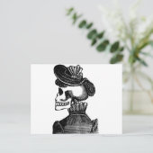 De Skeleton Lady. Circa begin jaren 1900 Mexico Briefkaart (Staand voorkant)
