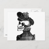 De Skeleton Lady. Circa begin jaren 1900 Mexico Briefkaart (Voorkant / Achterkant)