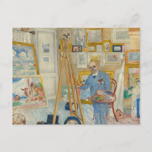 De skeletschilder | James Ensor Briefkaart (Voorkant)