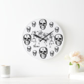 De Skeletten van de schedel voegen de Moderne Klok (Huis)