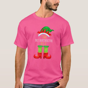 De ski-instructeur Elf Christmas Family Matching X T-shirt