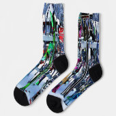 De Ski-partij - Skis en Poles Socks Sokken (Links)