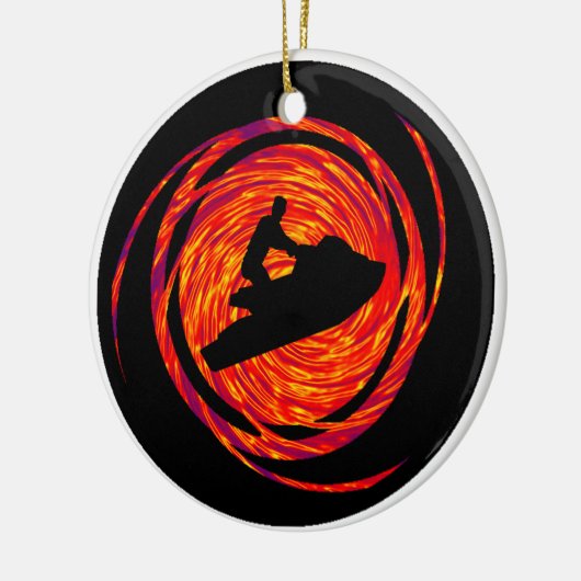 DE SKI STYLEEEE VAN JET KERAMISCH ORNAMENT (Links)