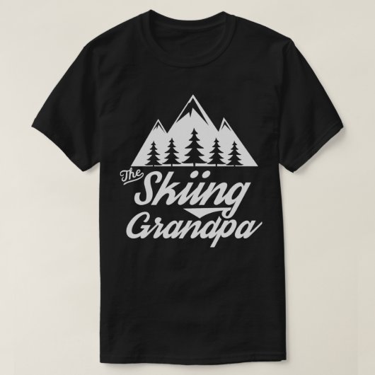 De skiën opa ski opa skiër t-shirt (Design voorkant)