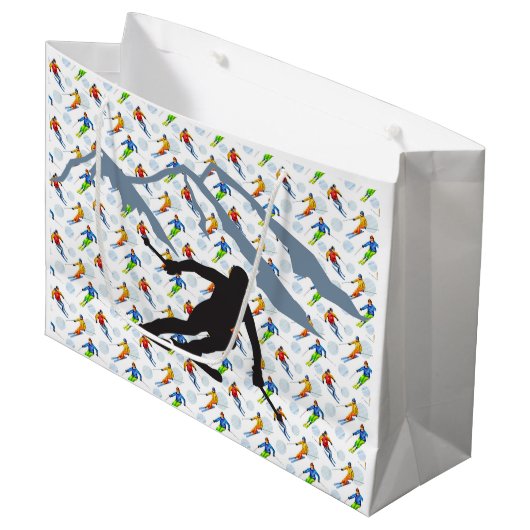 De Skier Groot Cadeauzakje (Voorkant Gekanteld)