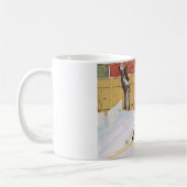 De skier (jonge jongen met huid) (winterscène) koffiemok (Links)