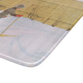 De skier (jonge jongen met huid) (winterscène) snijplank (Hoek)