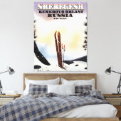 De skiposter Sheregesh Russia. Canvas Afdruk (Insitu (Slaapkamer))