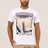 De skiposter Sheregesh Russia. T-shirt (Voorkant)
