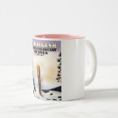 De skiposter Sheregesh Russia. Tweekleurige Koffiemok (Voorkant rechts)