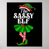 De Sky Elf Kerstmis Grappige Kerstmis Matching Fam Poster (Voorkant)