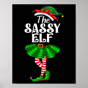 De Sky Elf Kerstmis Grappige Kerstmis Matching Fam Poster