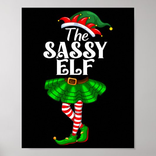 De Sky Elf Kerstmis Grappige Kerstmis Matching Fam Poster (Voorkant)