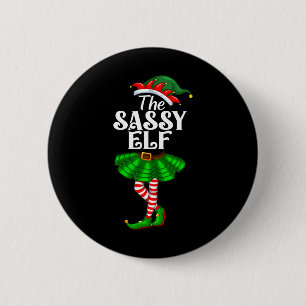 De Sky Elf Kerstmis Grappige Kerstmis Matching Fam Ronde Button 5,7 Cm