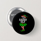 De Sky Elf Kerstmis Grappige Kerstmis Matching Fam Ronde Button 5,7 Cm (Voorkant /achterkant)