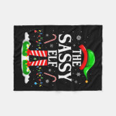 De Sky Elf Xmas Grappig Matching Familie Groep Chr Fleece Deken (Voorkant (Horizontaal))