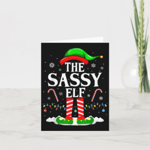 De Sky Elf Xmas Grappig Matching Familie Groep Chr Kaart