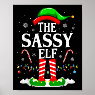 De Sky Elf Xmas Grappig Matching Familie Groep Chr Poster