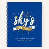 De Sky is de Limit School Script Name Notitieboek (Voorkant)