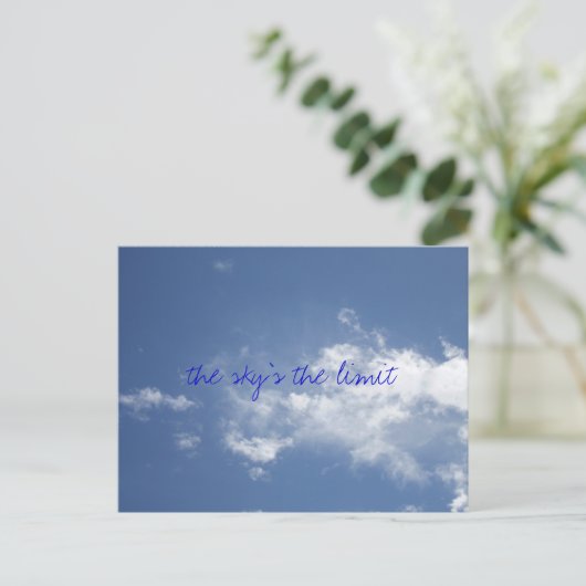 DE SKY IS HET BEPERKTE BRIEFKAART (Staand voorkant)