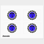 DE SKYDIVER BLUEZZZZZZZZZZ RECHTHOEKIGE STICKER (Vel)