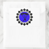 DE SKYDIVER BLUEZZZZZZZZZZ RECHTHOEKIGE STICKER (Tas)