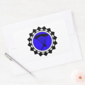 DE SKYDIVER BLUEZZZZZZZZZZ RECHTHOEKIGE STICKER (Envelop)